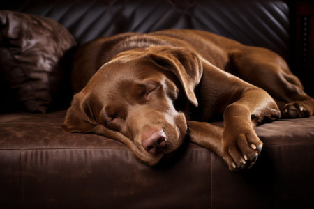 Peaceful Slumber: Capturing the Serenity of a Brown Dog in Photo 32 00243 01の素材