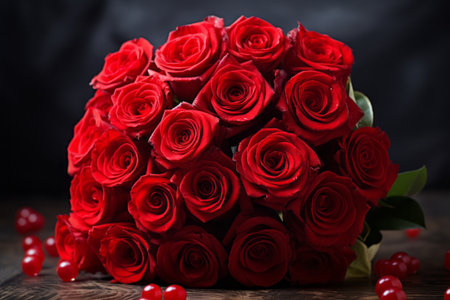 Capturing Love's Essence: The Mesmerizing Valentines Day Red Rose Bouquetの素材