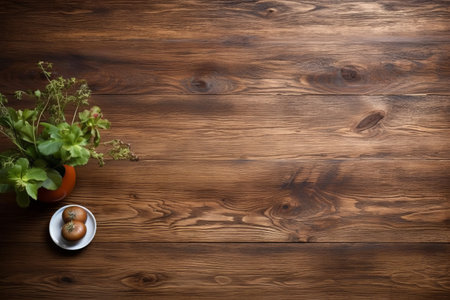 Crafting an Aesthetic: Capturing Kitchen Vibes with an Empty Wooden Board on a Table - An AR 3:2 Perの素材