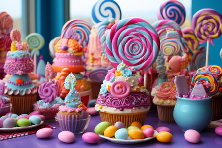 Sugar-coated Delights: Vibrant Baking Decorations to Sweeten Your Treats - AR 3:2の素材