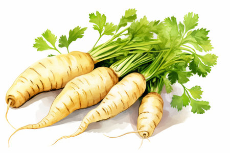 Aesthetic Arrangement: Clipart Parsnip in 3:2 Aspect Ratioの素材