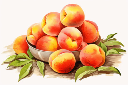 Delightful Peaches in a 3:2 Aspect Ratio Clipart Collectionの素材