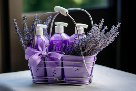 A Stylish Lavender Shower Caddy Designed for Optimal Organization - AR 3:2の素材