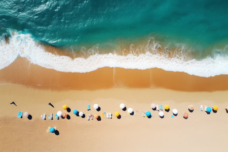 Spectacular Aerial Capture: Enchanting Beachscape Unveiled in Mesmerizing AR 3:2 Perspectiveの素材