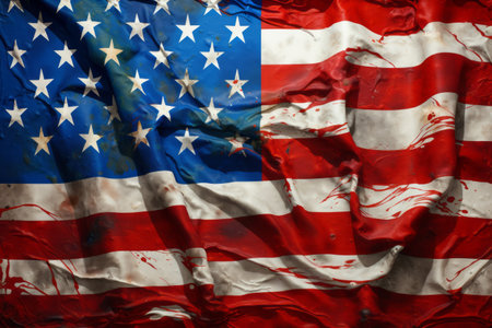 Inspiring Patriotism: The Significance of the American Flag in a 3:2 Aspect Ratioの素材