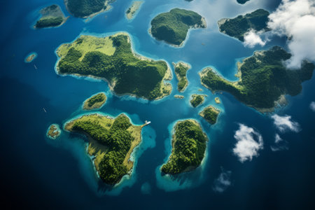 Captivating Aerial Vistas: Discovering Paradise in a 3:2 Aspect Ratioの素材