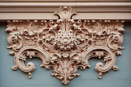 Glimpses of Decorative Heritage: Architectural Ornament on the Bright Old Building Wallの素材