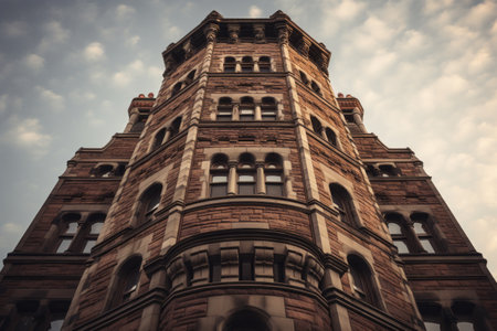 Capturing the Majestic Beauty: Architectural Photography of Brown Towerの素材