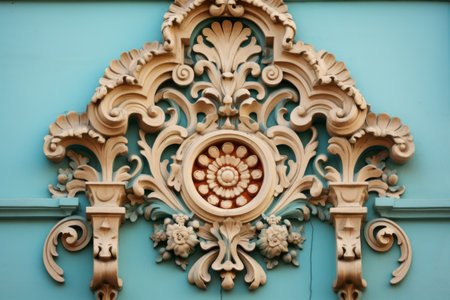 Unveiling the Beauty: Exploring Architectural Ornaments on Bright Ancient Building Walls - AR 3:2の素材
