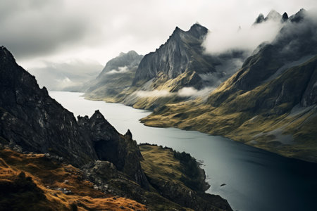 Journey to Serenity: Exploring the Mystical Lake atop a Mountain - AR 3:2の素材