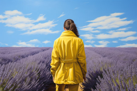 Enchanting Beauty: A Stroll through a Lavender Wonderlandの素材
