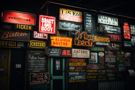 The Striking Elegance of Black Signage: A Captivating 3:2 Perspectiveの素材