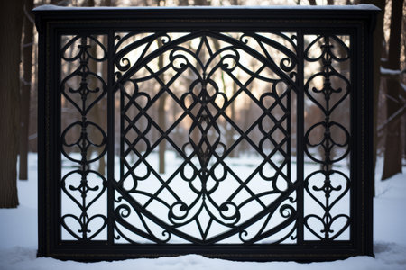 Stylish and Secure: Introducing the AR 3:2 Black Steel Window Grillの素材