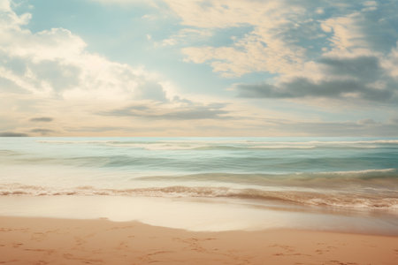 Serpentine Shores: The Enchanting Confluence of Beach Sand and Azure Watersの素材