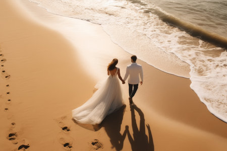 Sands of Love: Capturing the Bride and Groom's Blissful Beachside Romanceの素材