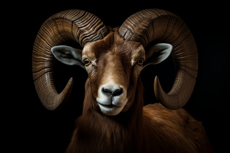 The Majestic Encounter: Brown Ram - ar 3:2の素材