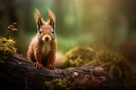 The Charming Brown Squirrel in a 3:2 Perspectiveの素材