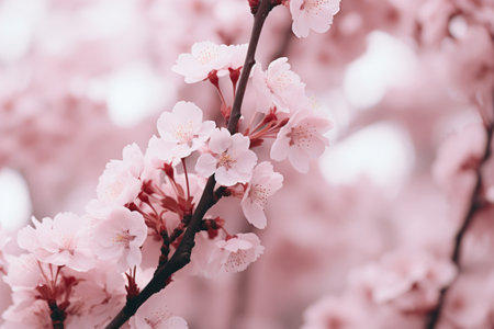 Blossoming Beauty: Capturing the Close Up Magic of a Cherry Blossom Tree --ar 3:2の素材