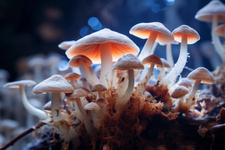 Magnified Marvels: Captivating Close-Up of Fungi Reveals a Beauty at 3:2 ARの素材