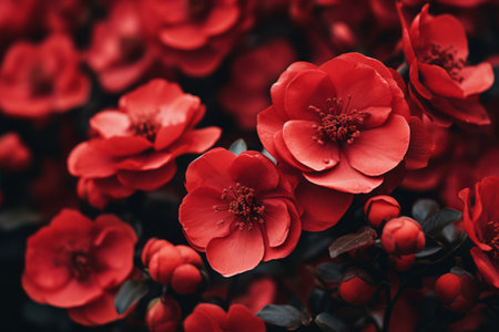 Breathtaking Red Blossoms Up Close: A Captivating 3:2 Captureの素材