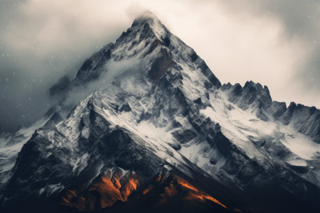 Captivating Mountain Majesty: A Close-up 3:2 Snapshotの素材