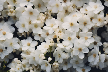 Serene Blooms: A Captivating Close-Up of White Flowers in a 3:2 Aspect Ratioの素材