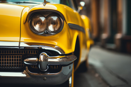 Vibrant Closeups: Capturing the Breathtaking Beauty of a Yellow Car in Stunning 3:2 Imageryの素材
