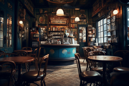 Awakening with Arabica: Unveiling the Essence at Coffee Shop --ar 3:2の素材