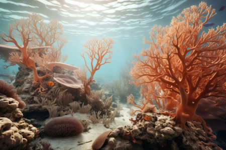 Celebrating the Vibrant Beauty of the Brown Coral Reef --AR 3:2の素材