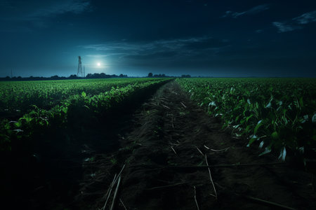 Enchanting Nightscapes: Exploring Cropland Splendor in 3:2 Aspect Ratioの素材