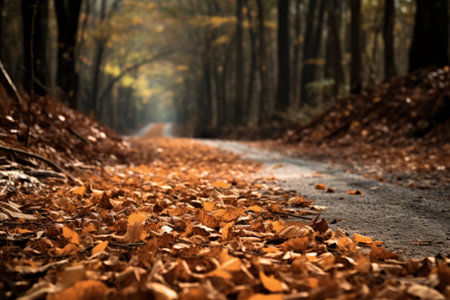 Rustic Serenade: Unearthing Magic in Dried Leaves Dirt Road Coverの素材