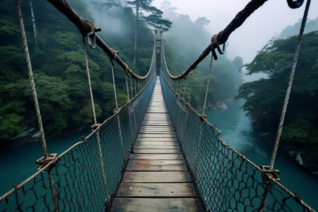 Capturing the Essence of a Hanging Bridge: First Perspective Photography in 3:2 ARの素材