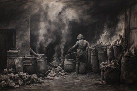 Embracing the timeless allure of Fired Charcoal, a 3:2 masterpieceの素材