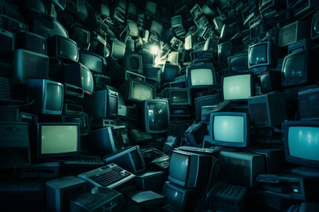 Captivating Composition: Immersive Full Frame Shot of a Cutting-Edge AR 3:2 Computer Displayの素材