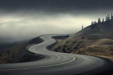 The Enchanting Journey on the Gray Concrete Road: AR 3:2の素材