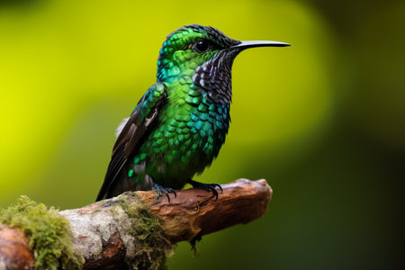 Enchanting Harmony: The Green and Black Hummingbird â AR 3:2の素材