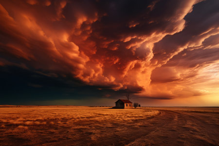 Capturing the Ethereal Beauty: Dark Sky During Golden Hour (AR 3:2)の素材