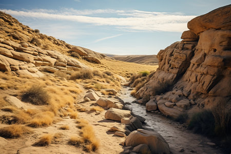 Exploring the Enchanting Arid Canyon: Unveiling Antelope Valleys Hidden Narrow Pathの素材