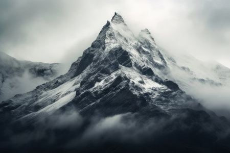 Mystic Vistas: Exploring the Enigmatic Foggy Mountain AR 3:2の素材