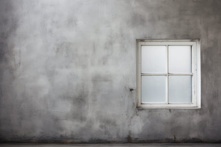 Captivating Elegance: Silver-Framed Windows Embracing a Gray Wall (Aspect Ratio 3:2)の素材