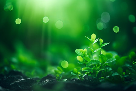 Captivating Green Leafed Plant Bokeh: A Stunning 3:2 Photography Masterpieceの素材