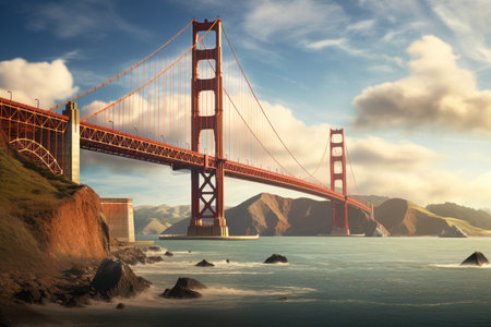 Captivating Beauty: The Golden Gate Bridge, San Franciscoの素材