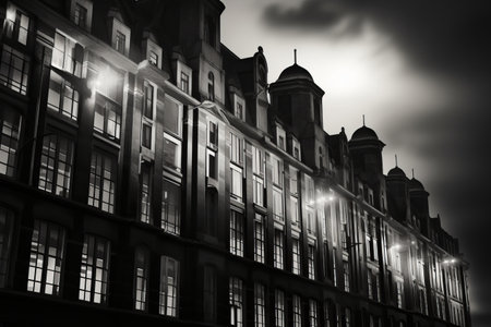 Architectural Elegance in Grayscale: A 3:2 Perspectiveの素材