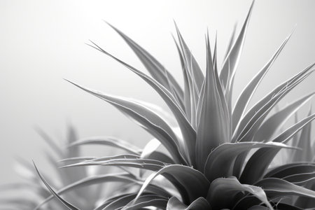 Captivating Botanical Monochrome: A 3:2 Aspect Ratio Grayscale Photography Masterpieceの素材