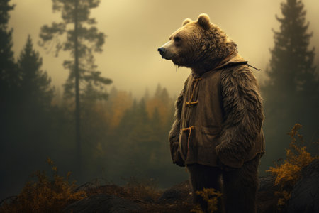 Seeking a Companion: The Journey of a Lonely Bear - AR 3:2の素材