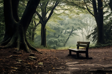 Serenity Unleashed: Discover the Hidden Solitude of the Enigmatic Woodsの素材