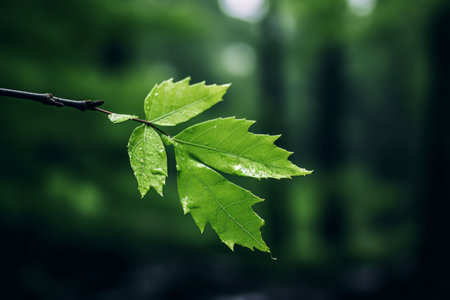 Capturing the Beauty of Nature: Green Leaf Shallow Focus Photography in 3:2 Aspect Ratioの素材