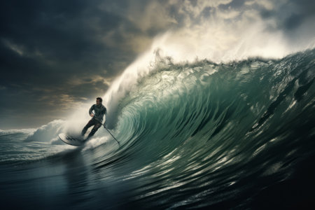 Unleashing the Wave Rider: Conquering the Wavy Ocean Swellsの素材