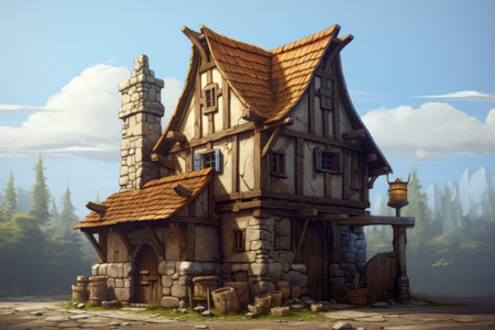 The Magnificent Architecture of Medieval Buildings: Unveiling the Enigmatic Charm in 3:2 Aspect Ratiの素材