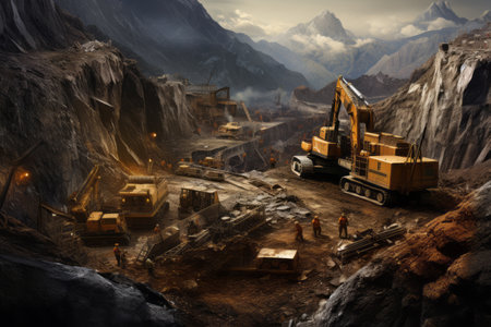 Scaling New Heights: A Mountain Mining Excavation Adventureの素材